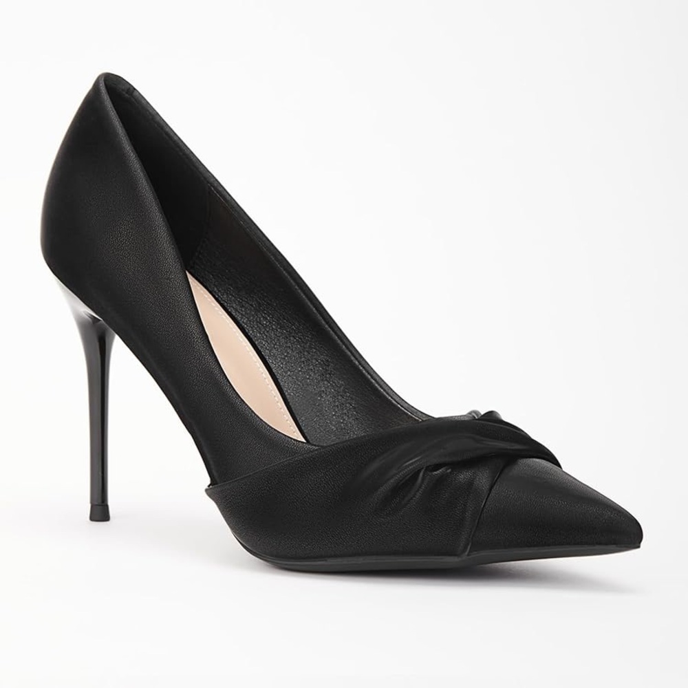 Brand New Stylewe Velvet  Heels with Twist Bow Knot Size Womens 10